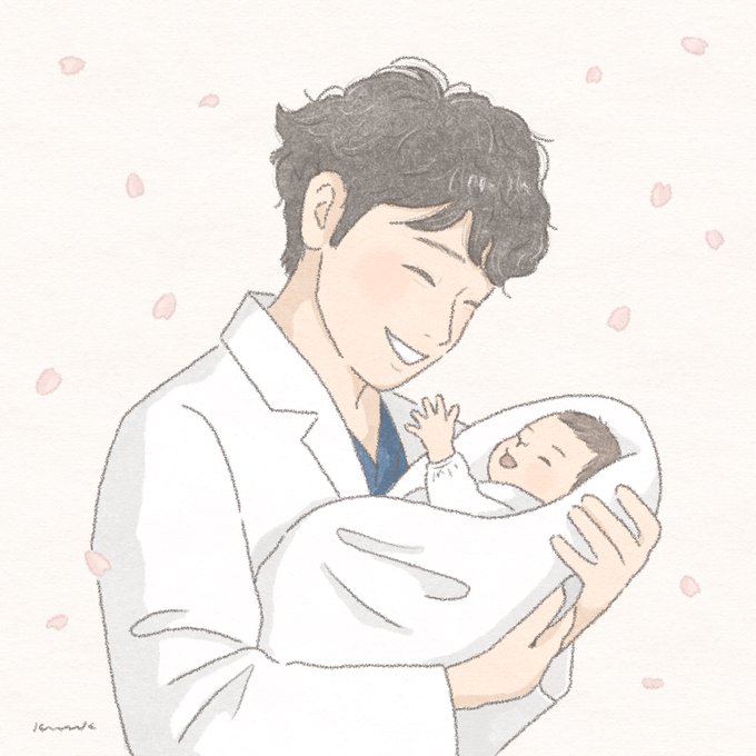 「baby holding」 illustration images(Latest)