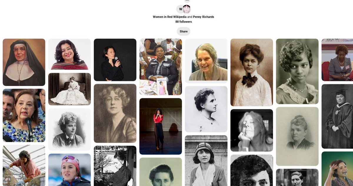 Getting to the end of #WomensHistoryMonth and WIR are starting our 300th editathon. Let us share some pics of some of the women who joined the 19% women on #Wikipedia in March. Curated by @PennamitePLR and clapped by you. pinterest.co.uk/wikiwomeninred… Do you create #visiblewomen?