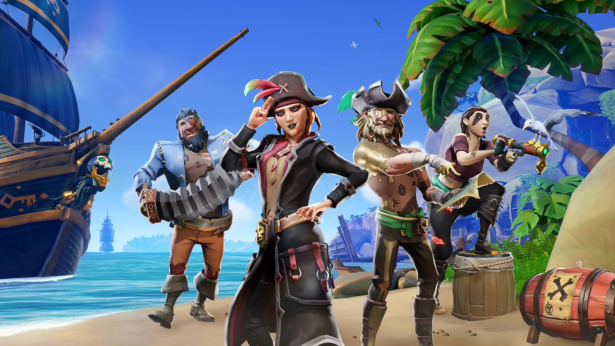 Sea of Thieves launches on @PlayStation 5 in one month from today!