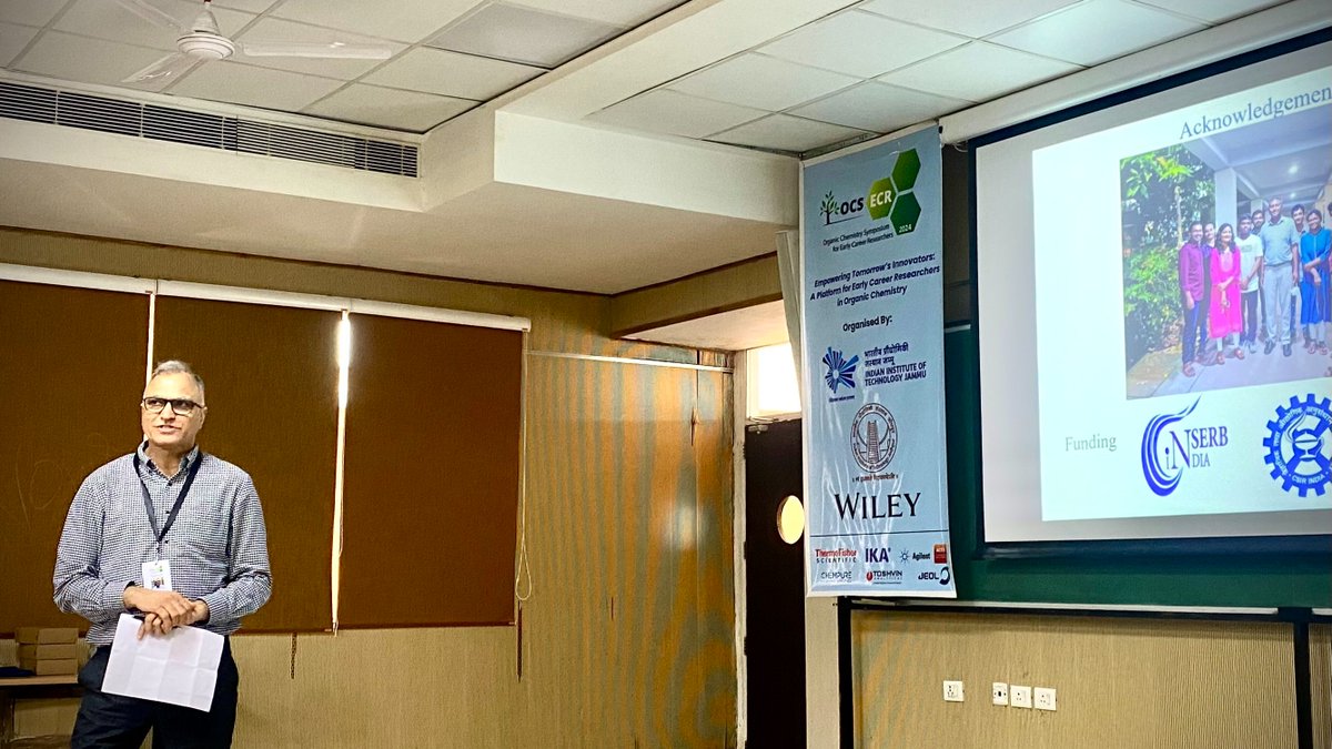 OCS-ECR-2024 (@ocsecr2024) on Twitter photo We are grateful to Prof. Kamal K. Kapoor, our chief guest for the event for chairing session 3 of OCSECR-2024.
<a href="/SM_IITJ/">Sandip Murarka</a> <a href="/AscrgLab/">PC_Lab<a href="/IITJammu/">IIT Jammu</a></a> <a href="/Wiley_Chemistry/">Wiley Chemistry</a> @ChemAsianJ
<a href="/EurJOC/">EurJOC</a> @IITJammu <a href="/iitjodhpur/">Indian Institute of Technology Jodhpur</a> <a href="/KamalKKapoor1/">Kamal K Kapoor</a>
#OCSECR2024 We are grateful to Prof. Kamal K. Kapoor, our chief guest for the event for chairing session 3 of OCSECR-2024.
<a href="/SM_IITJ/">Sandip Murarka</a> <a href="/AscrgLab/">PC_Lab<a href="/IITJammu/">IIT Jammu</a></a> <a href="/Wiley_Chemistry/">Wiley Chemistry</a> @ChemAsianJ
<a href="/EurJOC/">EurJOC</a> @IITJammu <a href="/iitjodhpur/">Indian Institute of Technology Jodhpur</a> <a href="/KamalKKapoor1/">Kamal K Kapoor</a>
#OCSECR2024