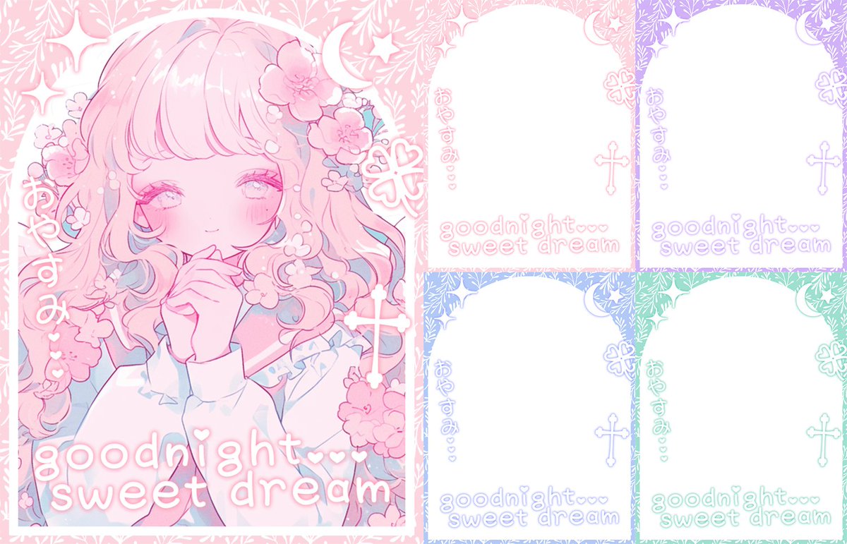 materiale_'s tweet photo. ✨フリー素材✨

／
おやすみ素材🌙
＼

カラバリはリプ欄から✨
《 いいね❤️&amp;RP🔁 》だけでOK👍

#Vtuber素材 #Vtuberフリー素材
#おはようVtuber素材 #おやすみVtuber素材
#Iriam素材 https://t.co/ALb1lym8lo