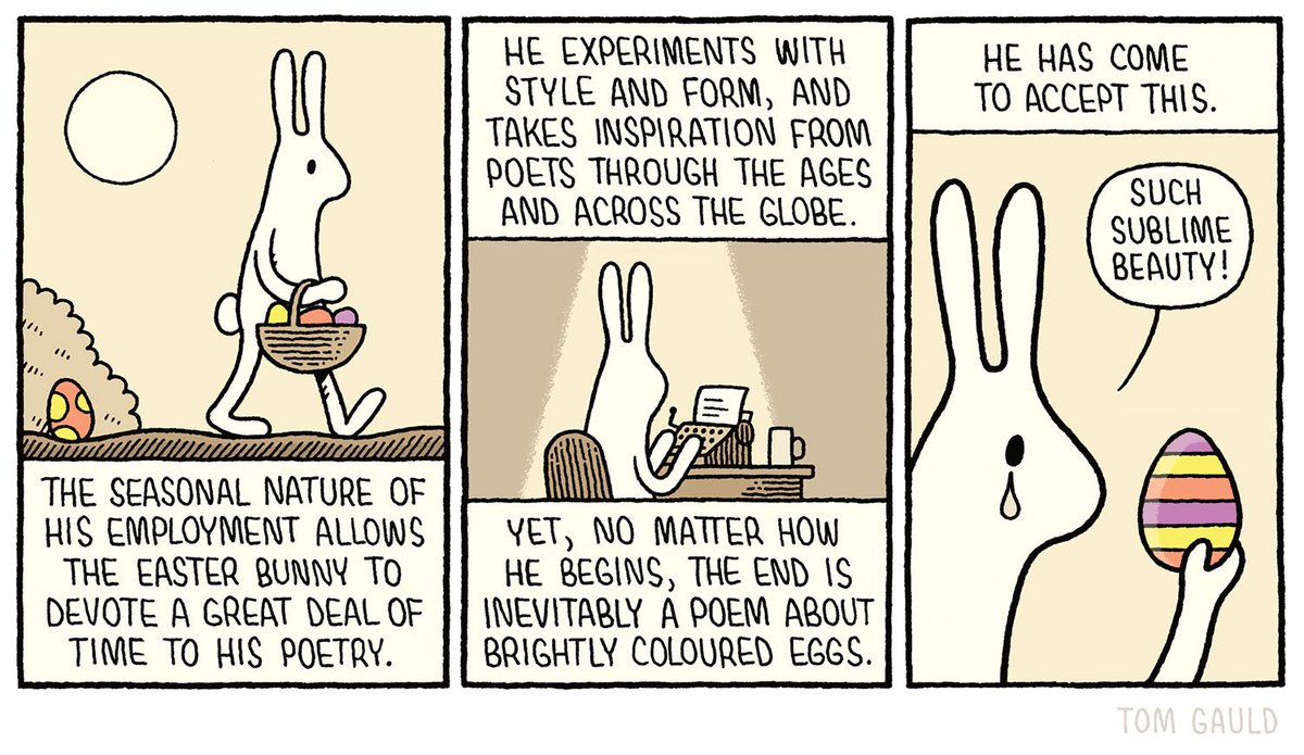 An Easter cartoon for <a href="/GuardianBooks/">Guardian Books</a> #Easter #poetry