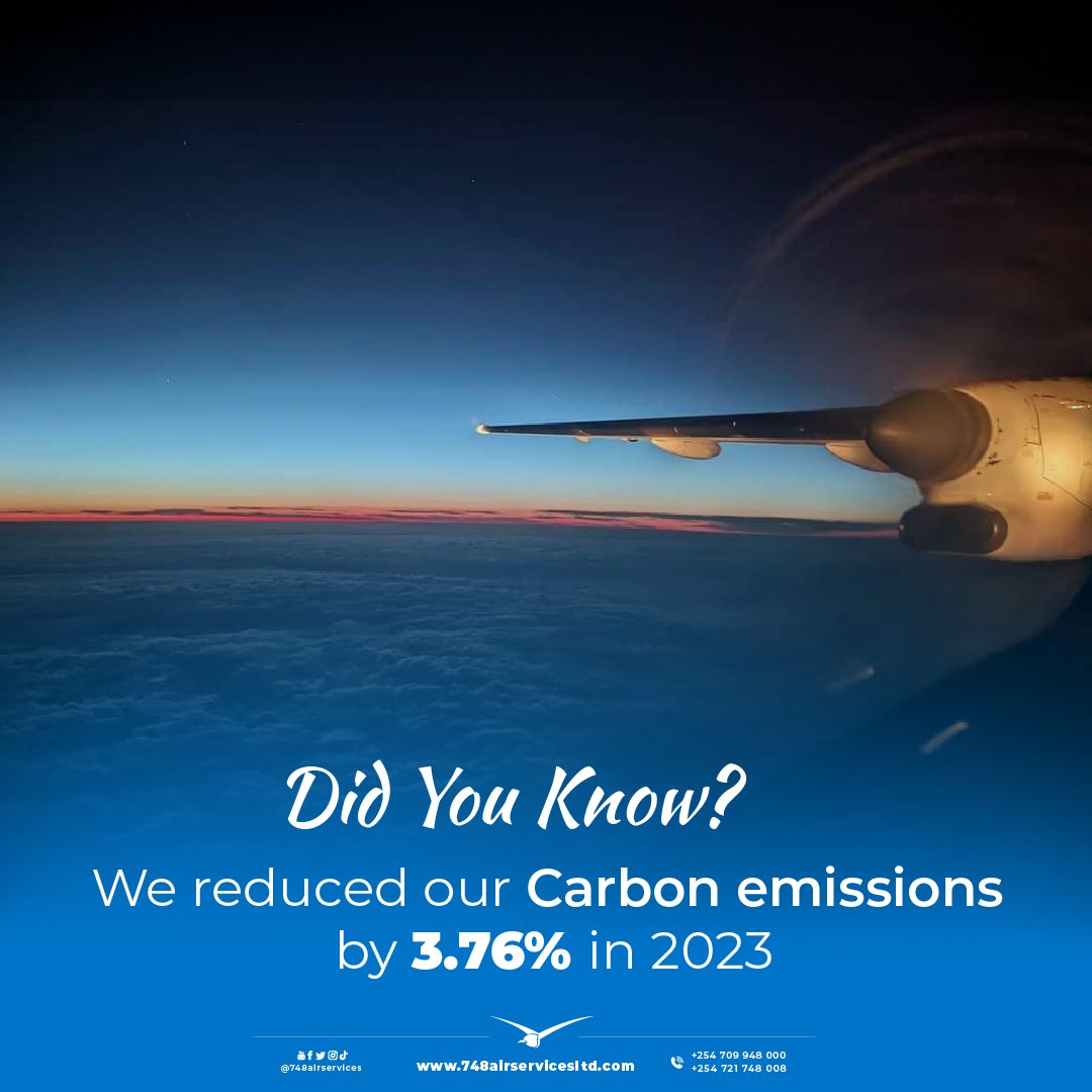 We are committed to actively work to reduce our carbon emissions, conserve resources, and champion sustainable practices throughout our operations.

#748AirServices #WeGoAboveandBeyond #MeninAviation  #EnvironmentSustainability #CarbonOffsetting #Aviation #KakamegaForest