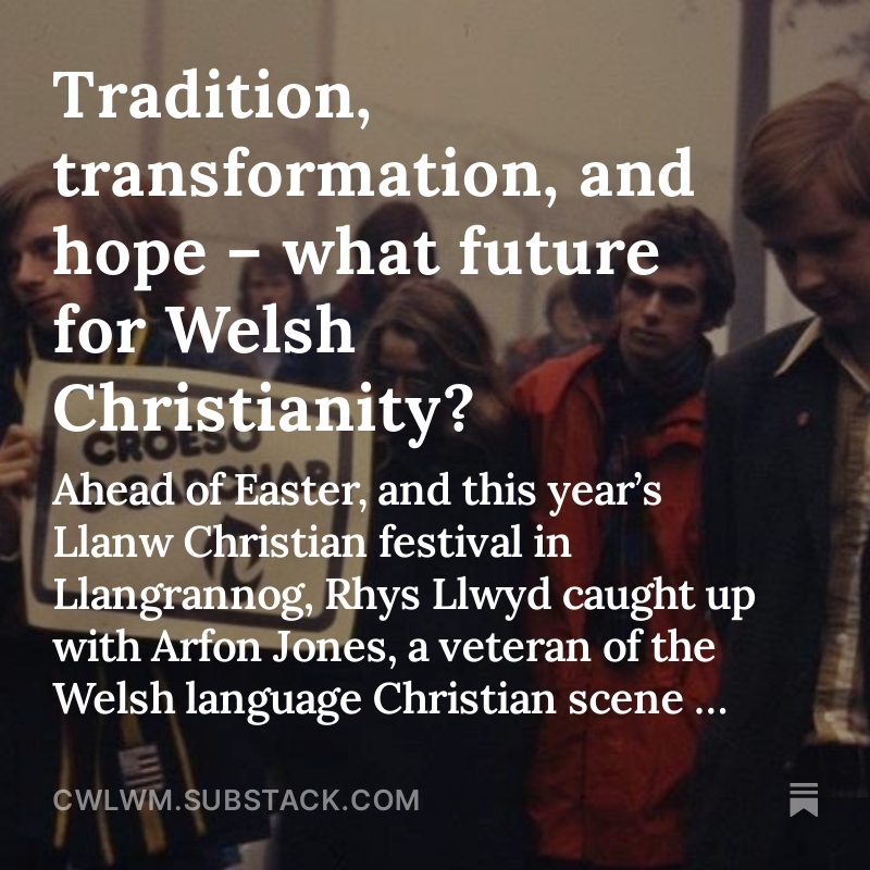 Really grateful to @rhysllwyd for putting together this insightful piece for @_Cwlwm through an interview with Arfon Jones. An article on Welsh Christianity that's focused on the future! Pasg hapus pawb.