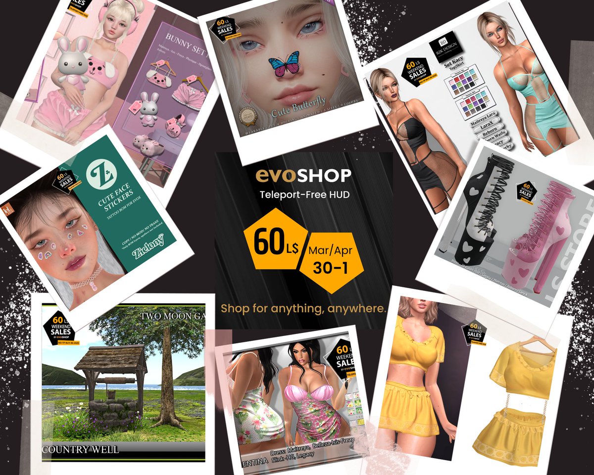 evoshop28's tweet photo. EvoShop Featured Weekend Sales Mar 30 - Apr 1
See our featured items and more!
 https://t.co/Gz82ZskFwX
Searching for landmark? Buy without teleporting in HUD:
 https://t.co/ExbOUKVhAJ

#NoTP #BuyinHUD #TeleportFree #EvoShop #SecondLife https://t.co/CuQdLPjqKK