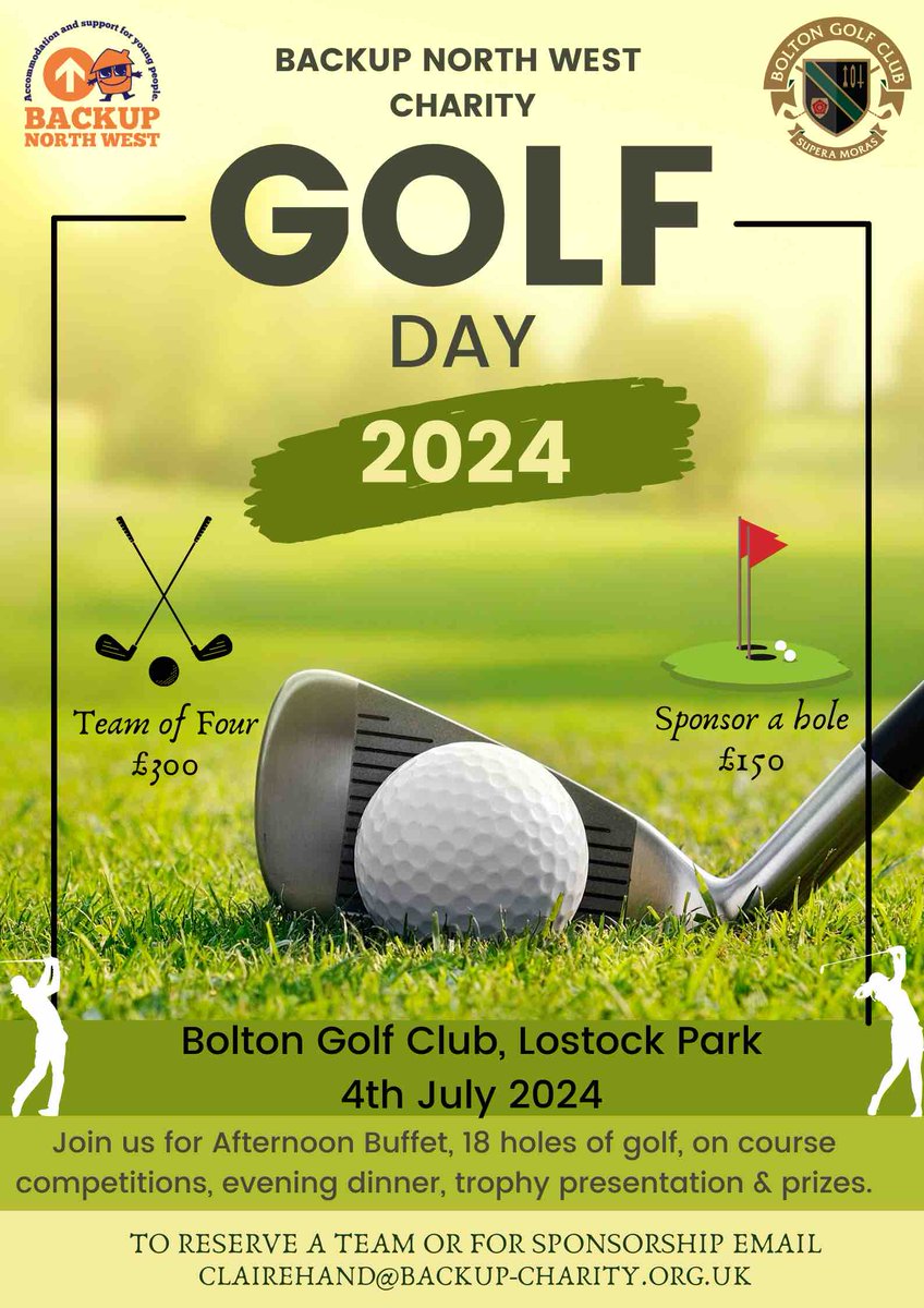 Are you a golfer? 🏌️‍♀️ ⛳️ 🏌️‍♂️ Head over to our Facebook page for more info on our golf day. Or contact clairehand@backup-charity.org.uk for more details. 🏌️‍♀️⛳️🏌️‍♂️ #Golfevent
