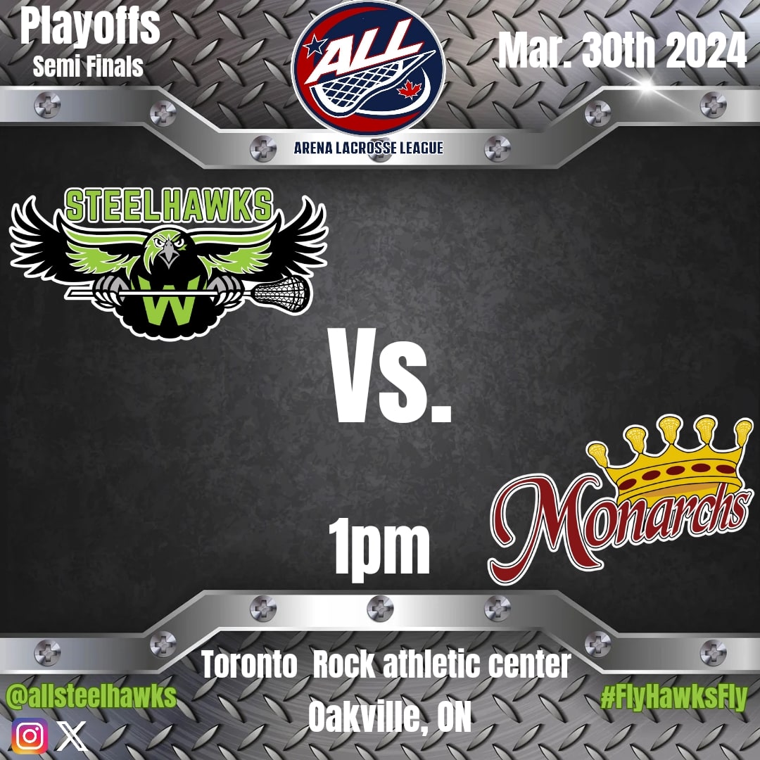 It's game day!
🆚️ Toronto Monarchs 
📍Toronto rock athletic center 
🗺 Oakville, On
🕖 1pm
🎟 available at the door
🖥 JVI sports network
🔗 youtube.com/live/tCqzKu7_Z…