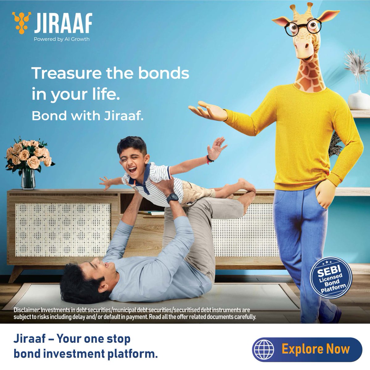 It's very important to join Jiraaf for their bond investments with a minimum investment
of just ₹10,000/- and start securing your future today . #BondWithJiraaf