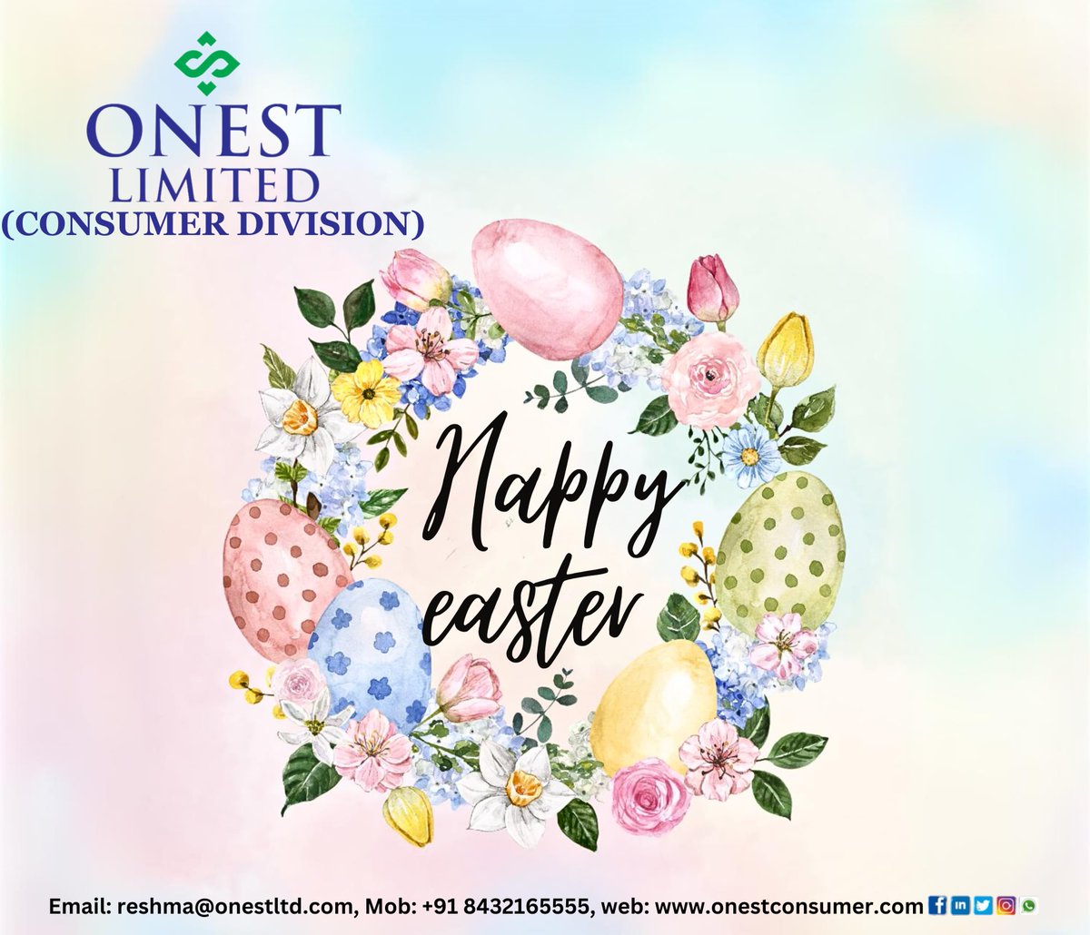 Onest_OCL's tweet photo. May your Easter basket be filled with joy, happiness, and peace this season and always.

#onestlimited #onestconsumer #consumer #easter #happyeaster #eastersunday #fmcg #exporter https://t.co/4jhcjuVjk5