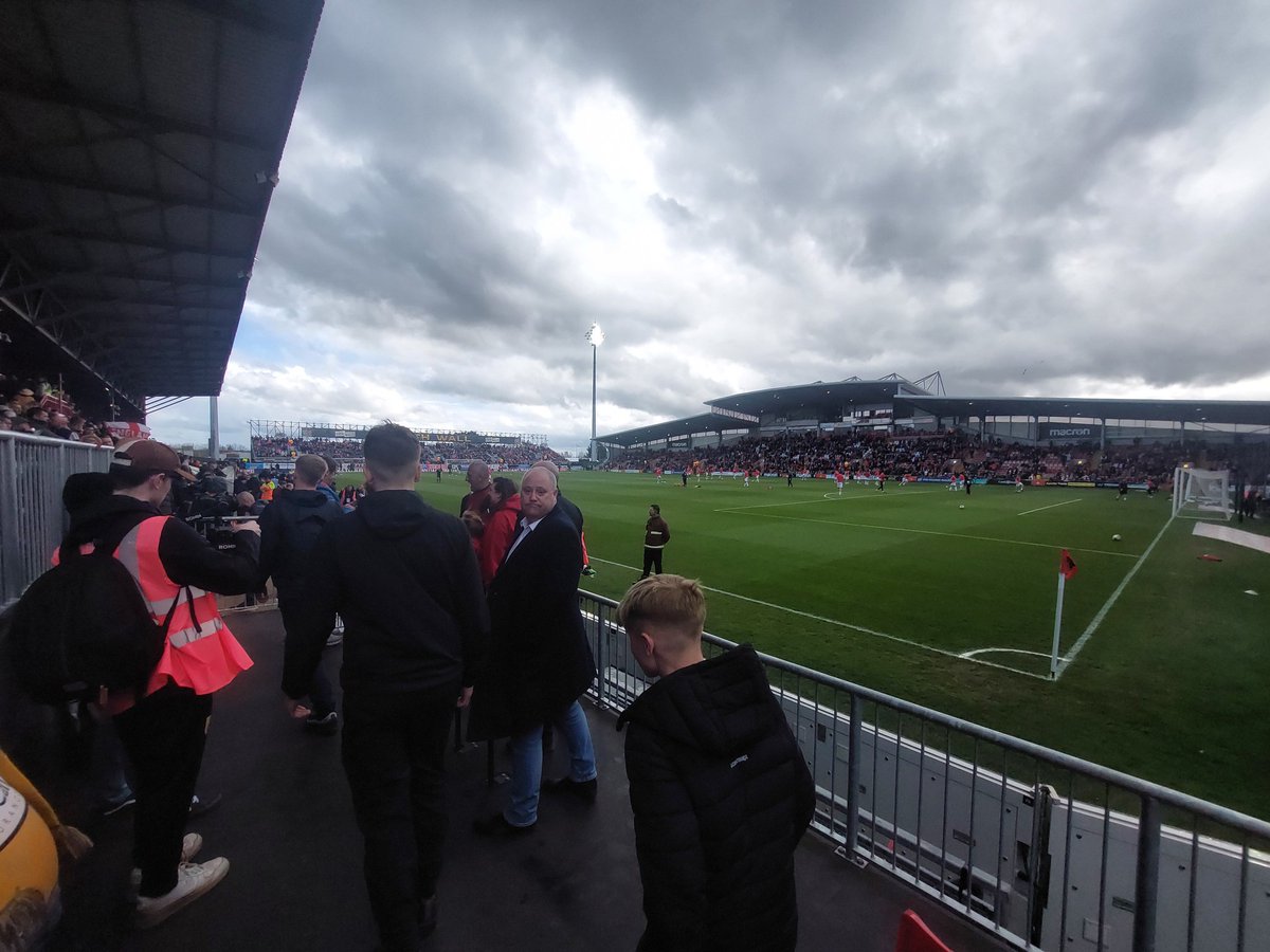 ITCHYFINGER09's tweet image. Not our day Stags. Defo red card for me #mcclean meant it. Nothing wrong with our goal. Then the pen, wasn't a pen. Wrexham fans very good though. Fair play.
Next 3 home games massive #mtfc 💙💛