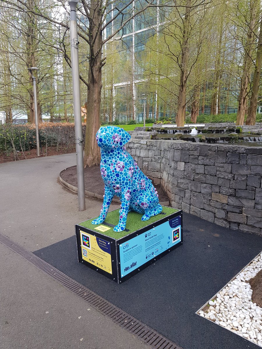 Getting ready for today's @OpenCity_UK tour of Canary Wharf and East India. Something new is these charity boxes for guide dog charities. A colourful take on those animal figure charity boxes that used to be everywhere.
