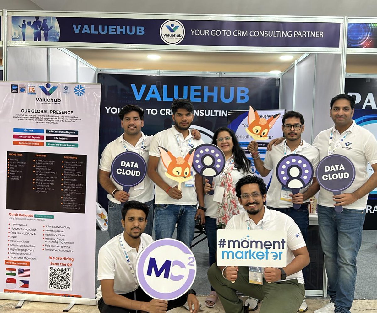 Thank you @ValueHub_ team for sponsoring us!

#Marketers don't forget to check out the booth of Valuehub.

#momentmarketers #marketingchampions #sfmc #trailbazercommunity