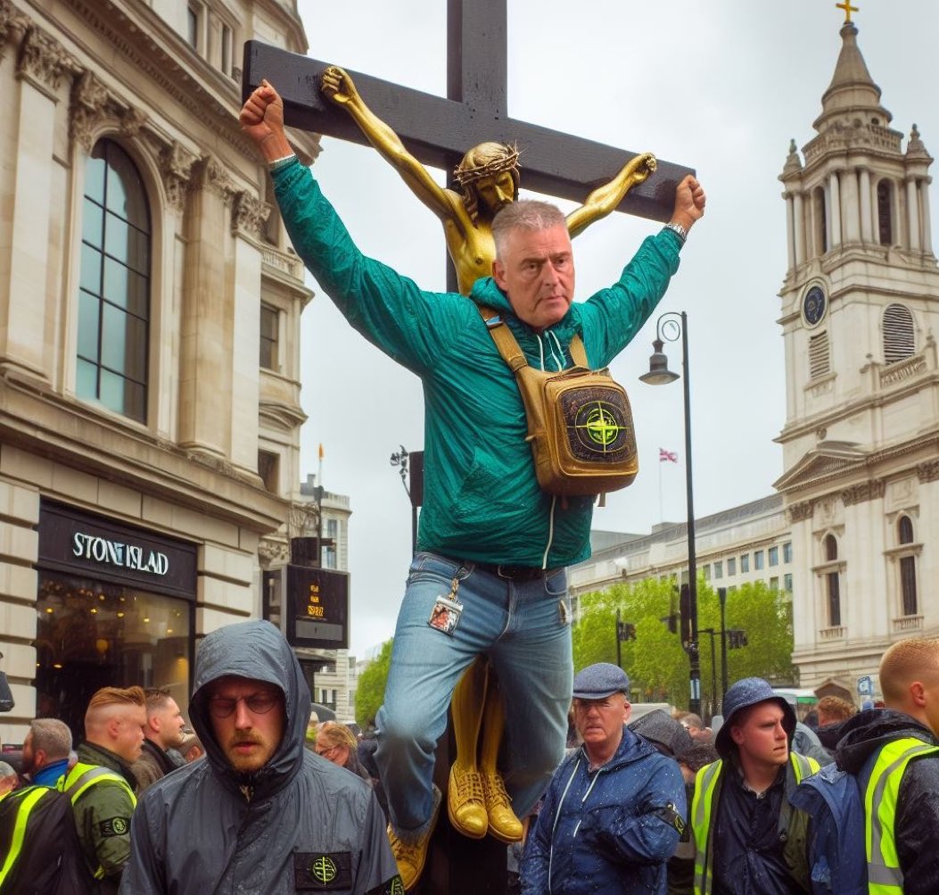 BREAKING Lee Anderson has crucified himself during campaign to bring back white dog shit.