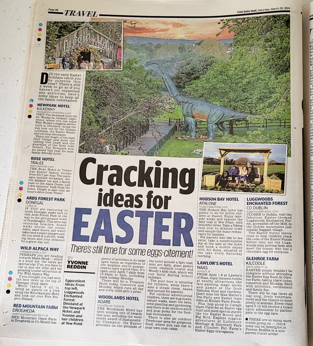 Delighted to see my #easter2024 recommendations around Ireland in the @irishdailymail today in the travel section, thank you @Lindamaherdub 🙏🐣 #Easter #irishhospitality #SupportLocal #hotels