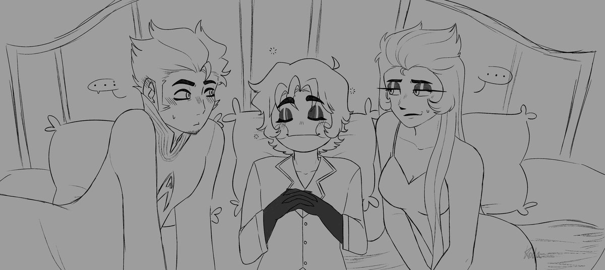 Mae__ples's tweet photo. I might color it later.
Based on a roleplay
(Yes, this is poly)
#adamsapple #Lucilith #firstapple #guitarduck #HazbinHotelLucifer #hazbinhotelLilith #hazbinhoteladam https://t.co/Ll3hucrb6b