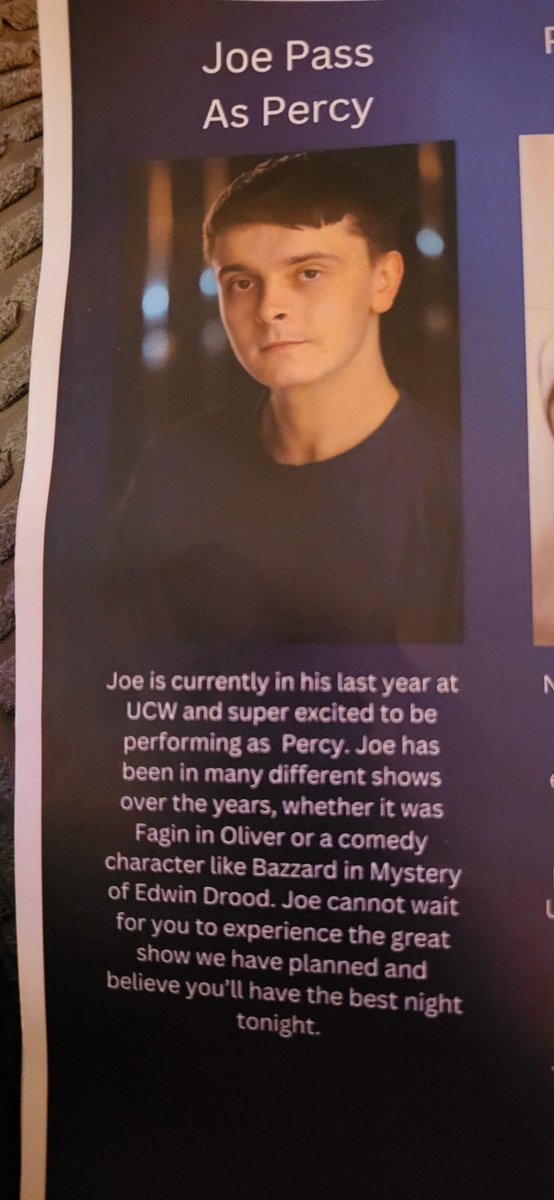 wuisasmum's tweet photo. Had the pleasure of watching our young man in his first main role At the cube last night! Absolutely blown away what a performance.  Someone sign him up to start his professional life.@Autism @JoeSims10 @AnnaKennedy1 @Clevedon_Life @westoncollege @NSomTimes #UCW https://t.co/BqIpxe6CZd