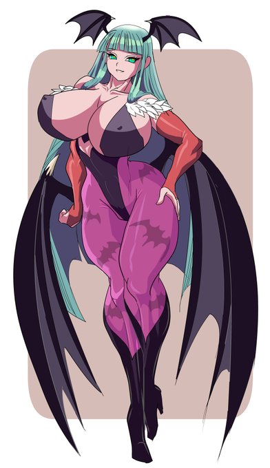 コントラポストのポーズの練習でモリガンさんを描きましたわ～!!
練習絵の割に結構時間がかかってしまって、反省しておりますわ～! 