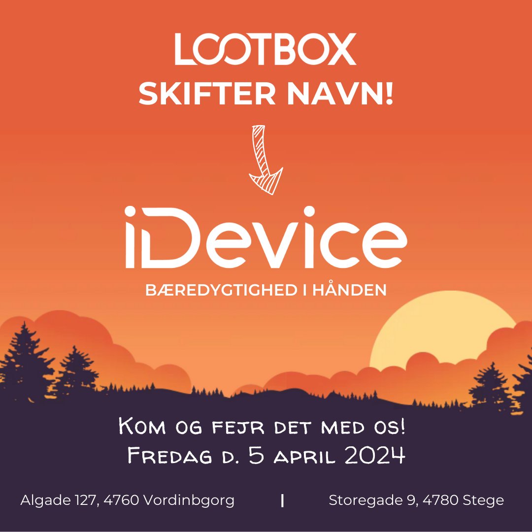 iDevicedk's tweet photo. Kom til fest i en af vores butikker på næste fredag d. 5 April 2024, hvor vi officielt skifter navn til iDevice!

Der vil være masser af stærke tilbud og konkurrence. Kom og fejr det med os 😎🙏 https://t.co/epsm9CsNIz