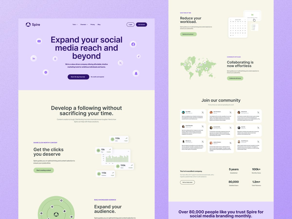 QuetraTech's tweet photo. Discover Spire: A social media companion. Schedule, analyze, and engage effortlessly across all your favorite platforms. Elevate your online presence with intuitive tools designed for success.

#digitalproduct #webdevelopment #webdesign #visualidentity #casestudy #quetratech https://t.co/6cwX4wDzOj