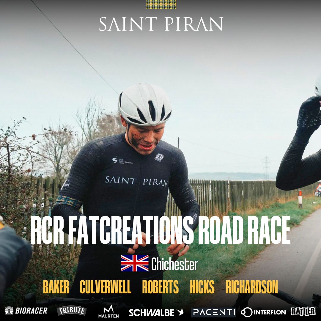 🚴‍♂️Race Day🚴‍♂️ We have five riders taking on the RCR Fatcreations Road Race this morning with Alex Richardson, Dylan Hicks, Will Roberts, Sam Culverwell and Rowan Baker taking to the startline a few minutes ago. 📸 @BritishConti . . #SaintPiran #cornishelitecycling