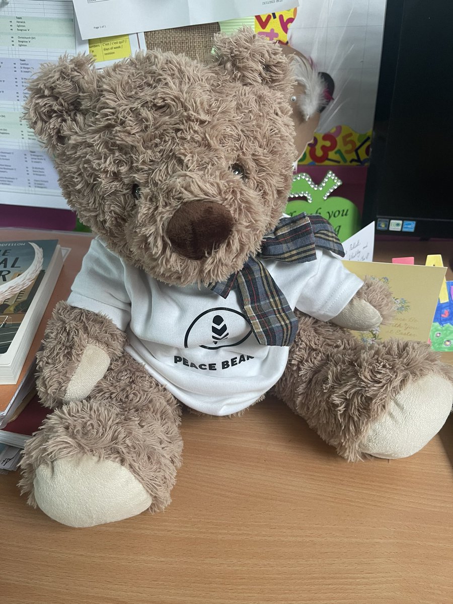 @margaretmizen @mizenfoundation our peace bear has been named. Voted for by the children, meet Blessing!