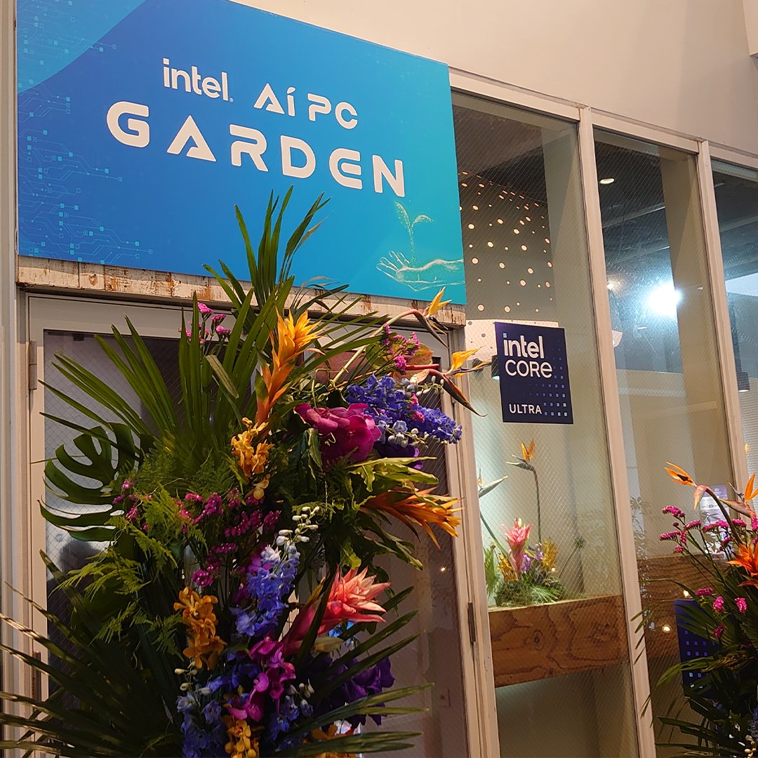 IntelJapan's tweet image. イベント AI PC Garden 1日目が終了しました！
多数のご来場ありがとうございました。

明日も11:00 から ＃IntelAI と #AIPCがある世界 をご紹介します。
ぜひ、イベント会場にお越しください！

イベントはこちら intel.ly/3IUJ8GZ