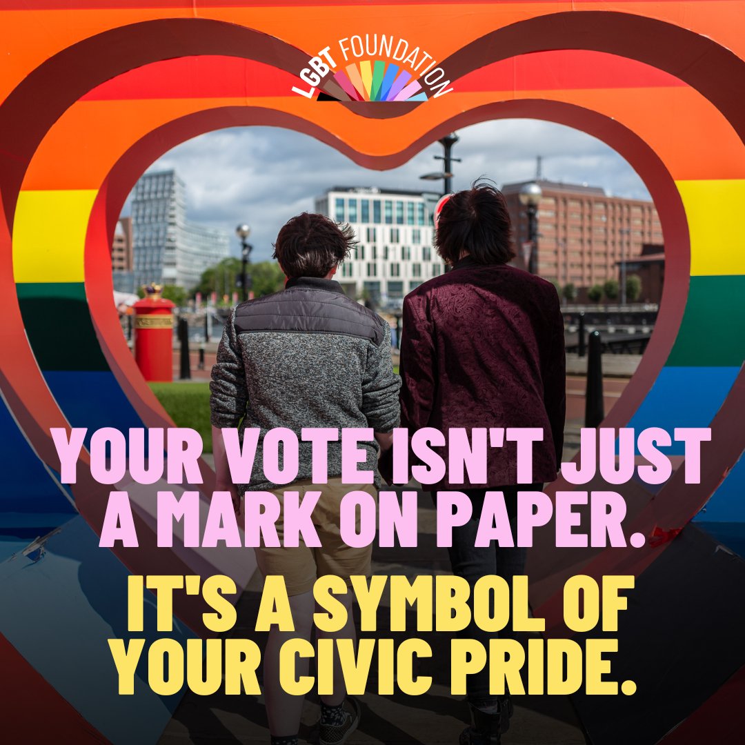 Your vote isn't just a mark on paper—it's a symbol of your civic pride and commitment to shaping our nation's future. 🗳️ Together, let's demonstrate the strength of our democracy. Secure your fundamental right to vote by April 16th at gov.uk/register-to-vo… 🌟 #VoteWithPride