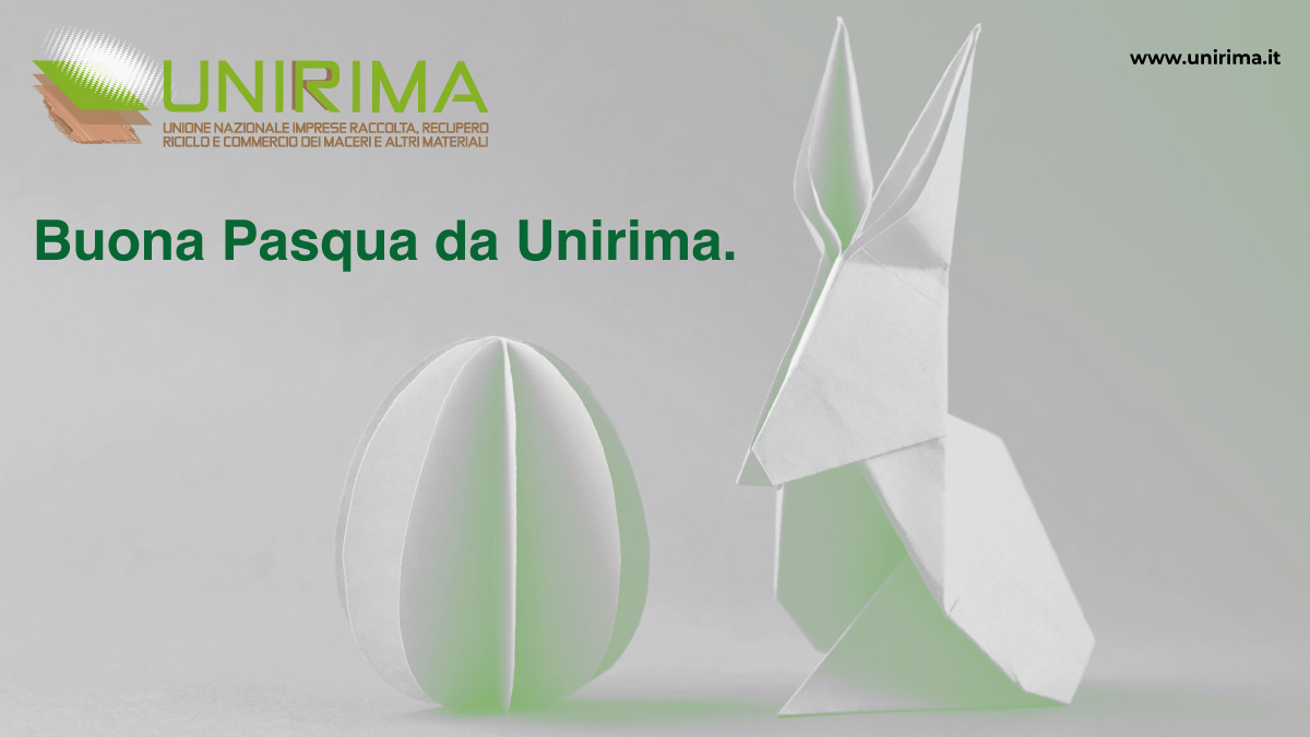 ♻️Buona Pasqua da Unirima.

#unirima #green #greeneconomy #economiacircolare #recycling #riciclo #eow #endofwaste #cartadamacero #Pasqua