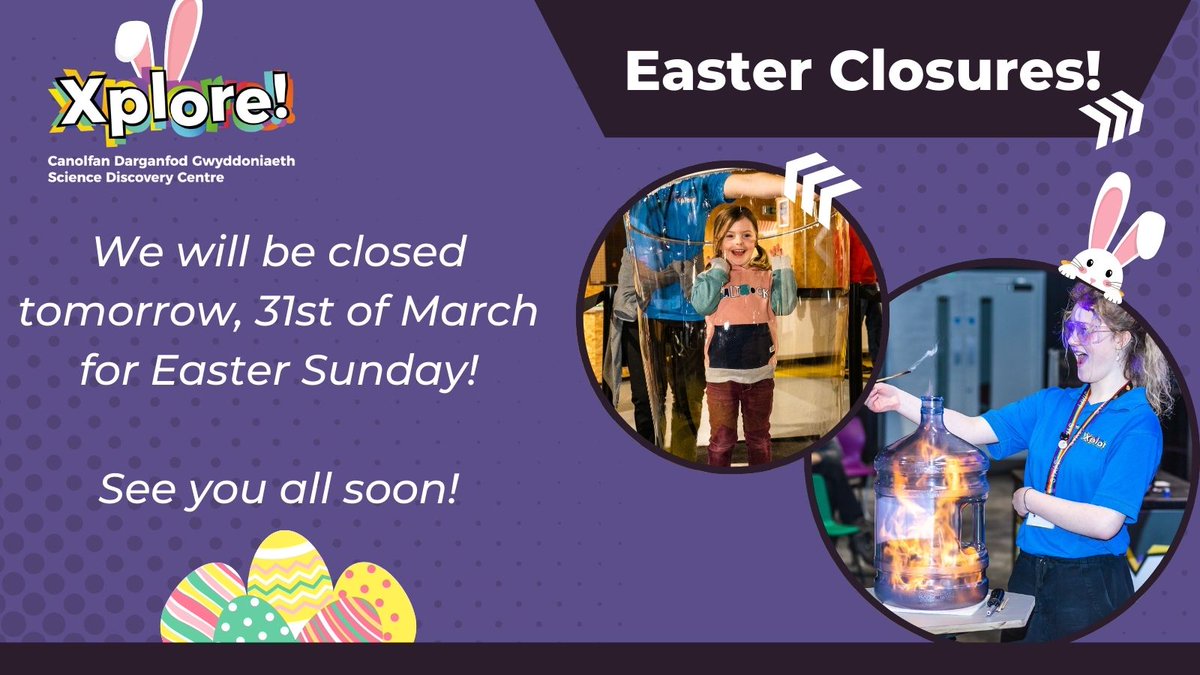 Easter Closures! 🐰 We will be closed tomorrow, March 31st so our staff can enjoy Easter Sunday (And plenty of chocolate!) 🍫😋 We'll see you all soon!
