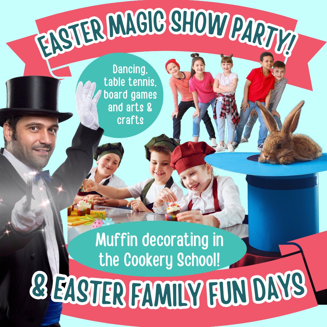 Join us for our Easter Fun Days for families, 3rd & 8th April - with dancing, crafts, table tennis, cake decorating and a magnificent magic show for children on the 11th April! See what's on offer: ow.ly/UMYb50R39uu #familyactivities #southislington #ec1