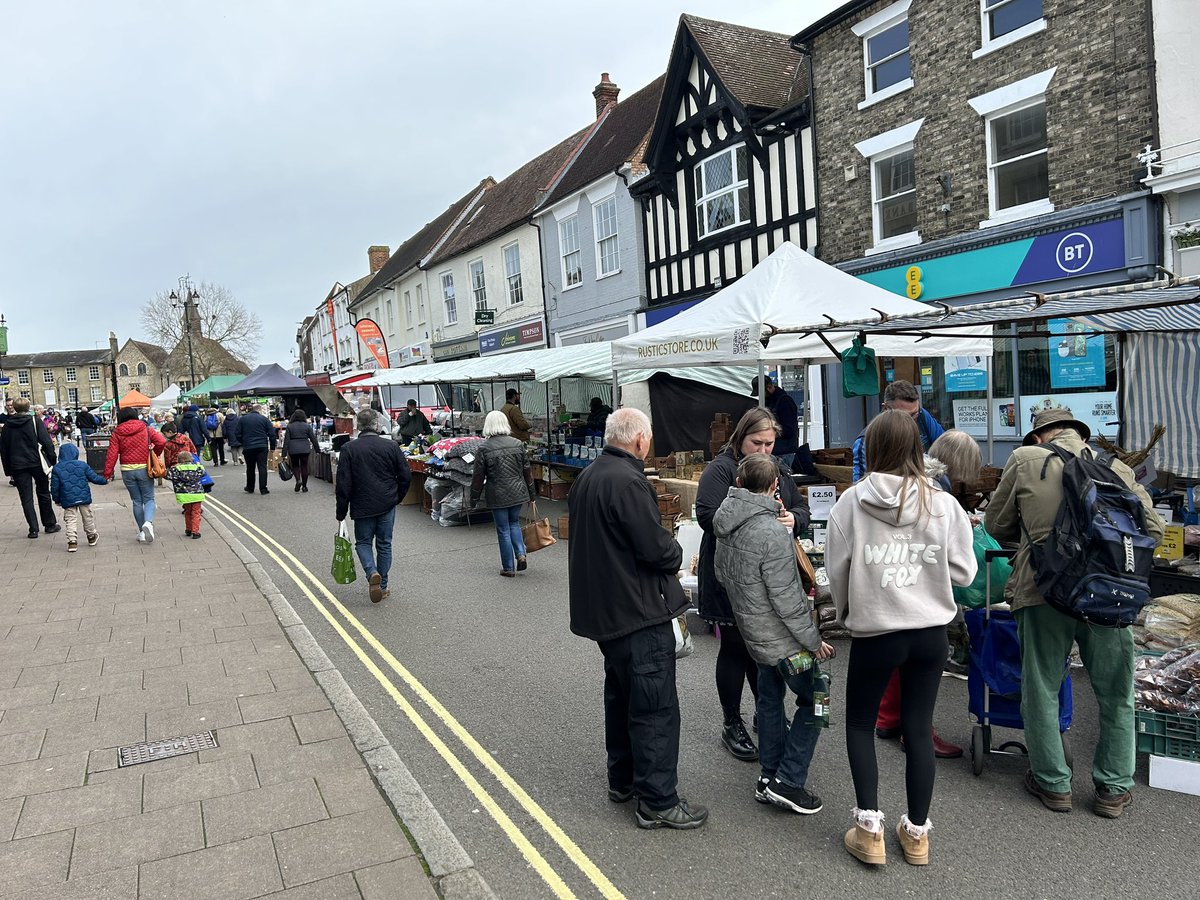 The provisions market in <a href="/ourburysteds/">Our Bury St Edmunds</a> is looking great today. The @Woostersbakery stall is particularly popular as was their shop in Langton Place. The market organised by <a href="/WestSuffolkMKTs/">West Suffolk Council Markets</a> on behalf of <a href="/West_Suffolk/">West Suffolk Council</a> is well worth a visit today. The town is already very busy