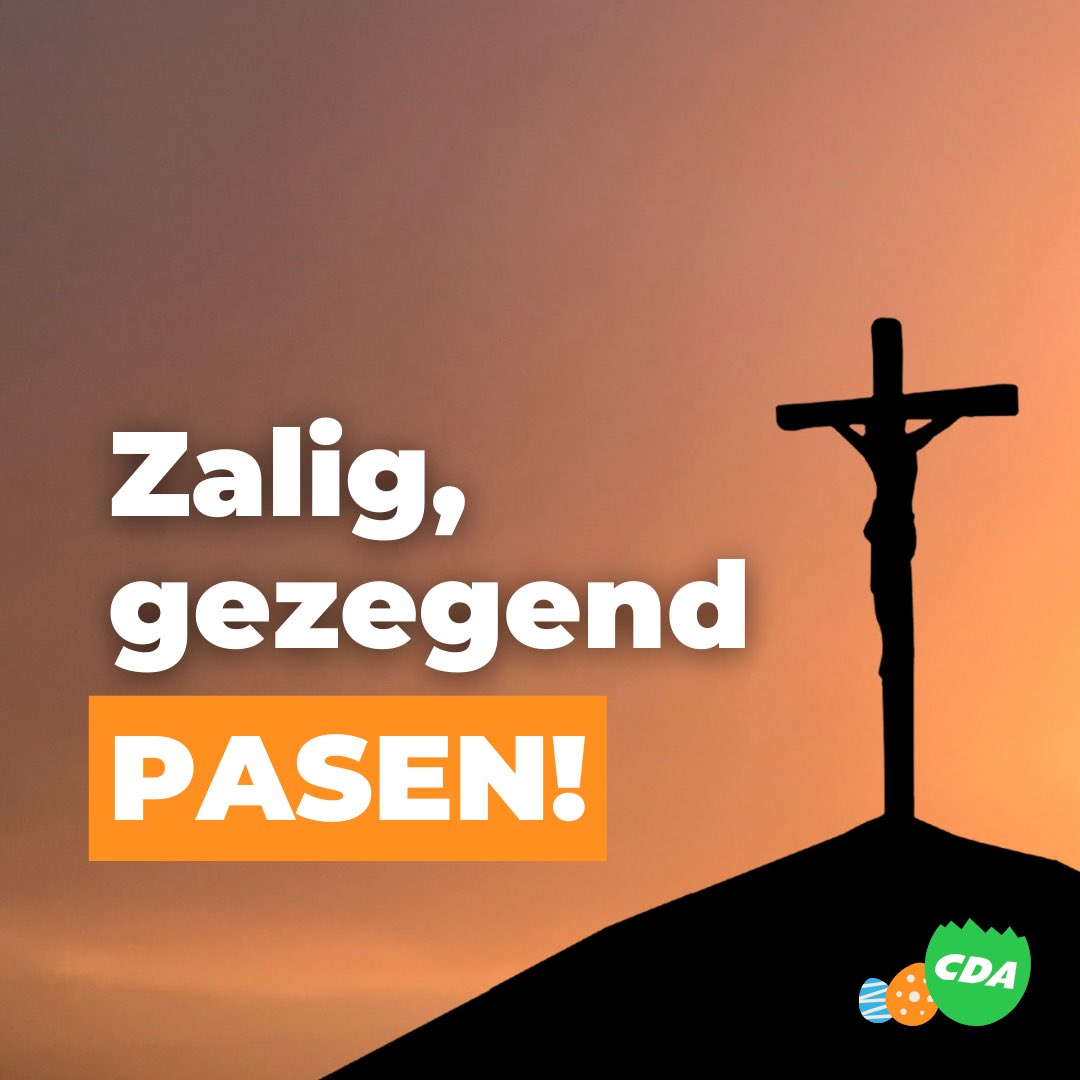 CDA Zwolle wenst iedereen een zalig, gezegend en vrolijk pasen!💚