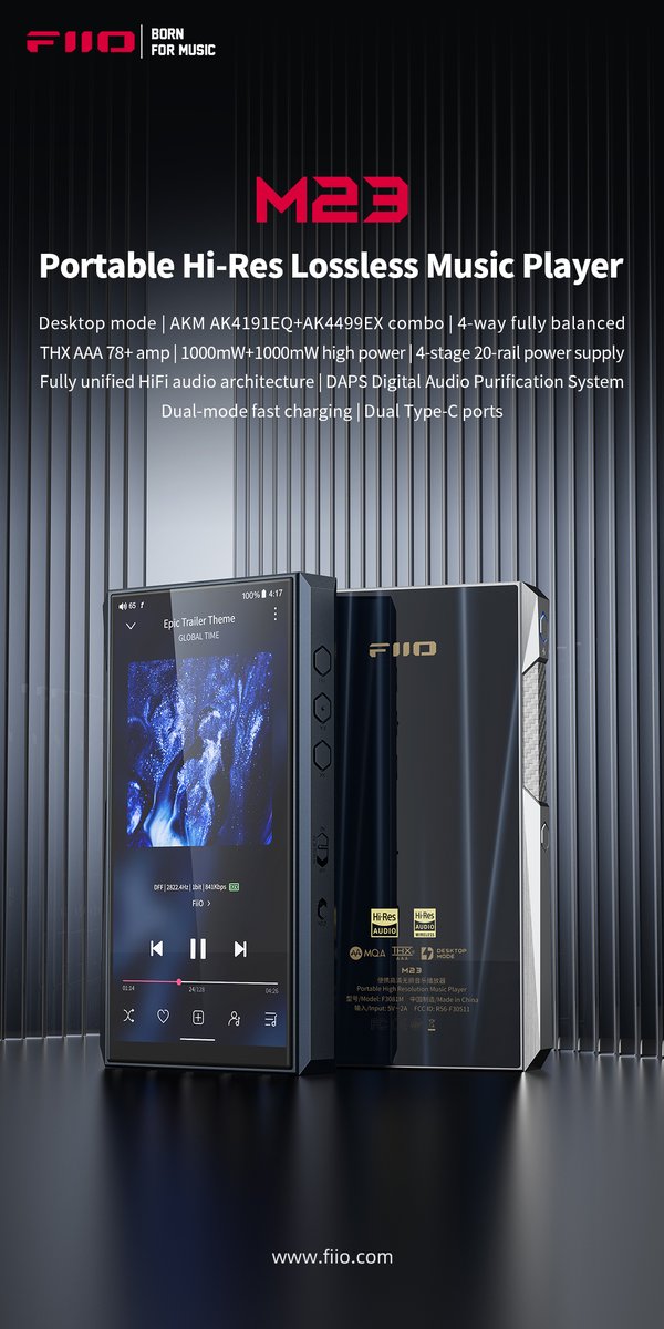 Check it out. FIIO's Portable Hi-Res Lossless Music Player M23 Is Officially Released! fiio.com/newsinfo/90701… It's available on our AliExpress Official Store. Click the link below to take it home right away: aliexpress.com/item/325680658…