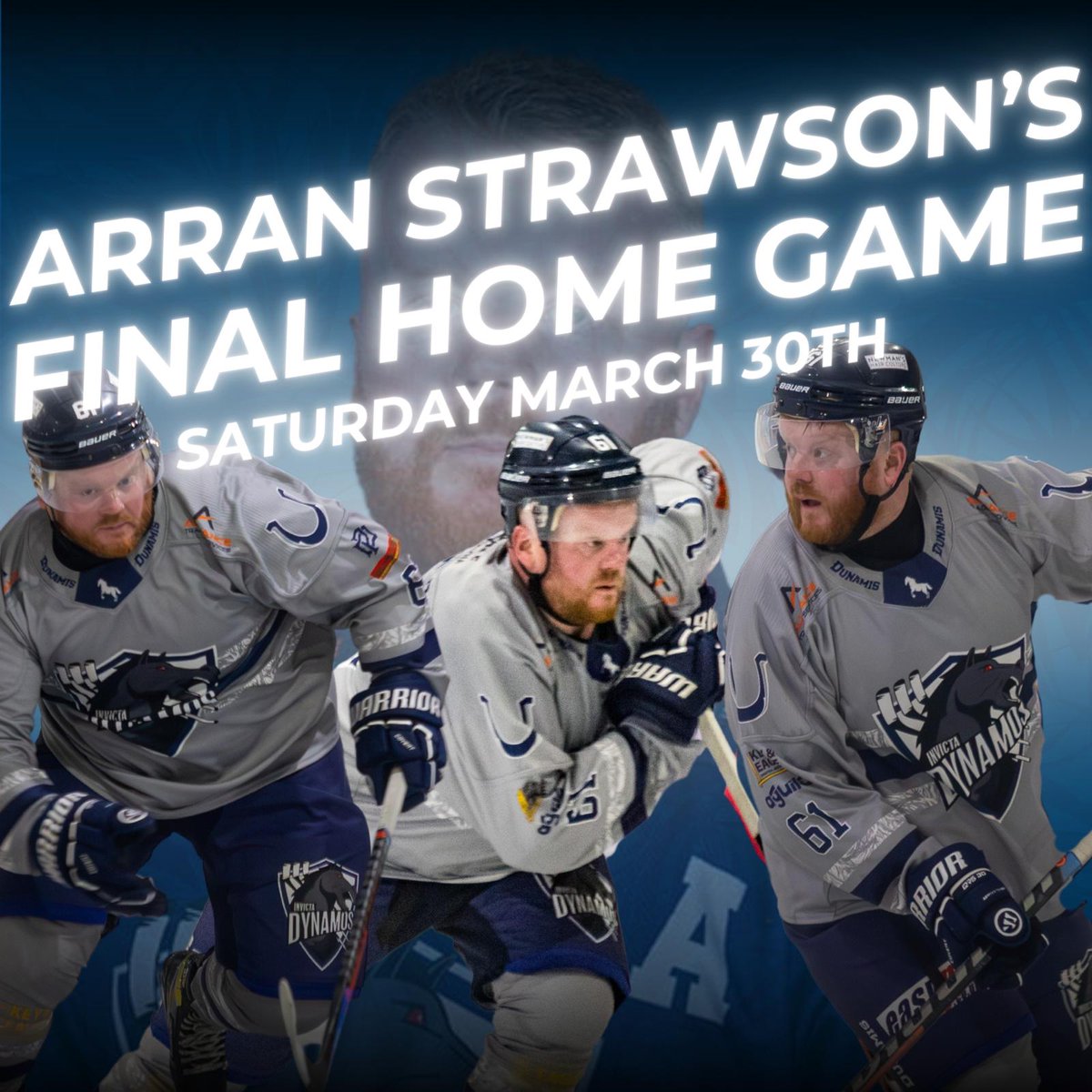 InvictaDynamos's tweet photo. Please hang around after the Man of the Match awards for an on-ice presentation for Strawson and to show him how grateful we are for his service!
#Strawson #Retirement #RetiredJersey #No61 https://t.co/UPF6K9CYNT