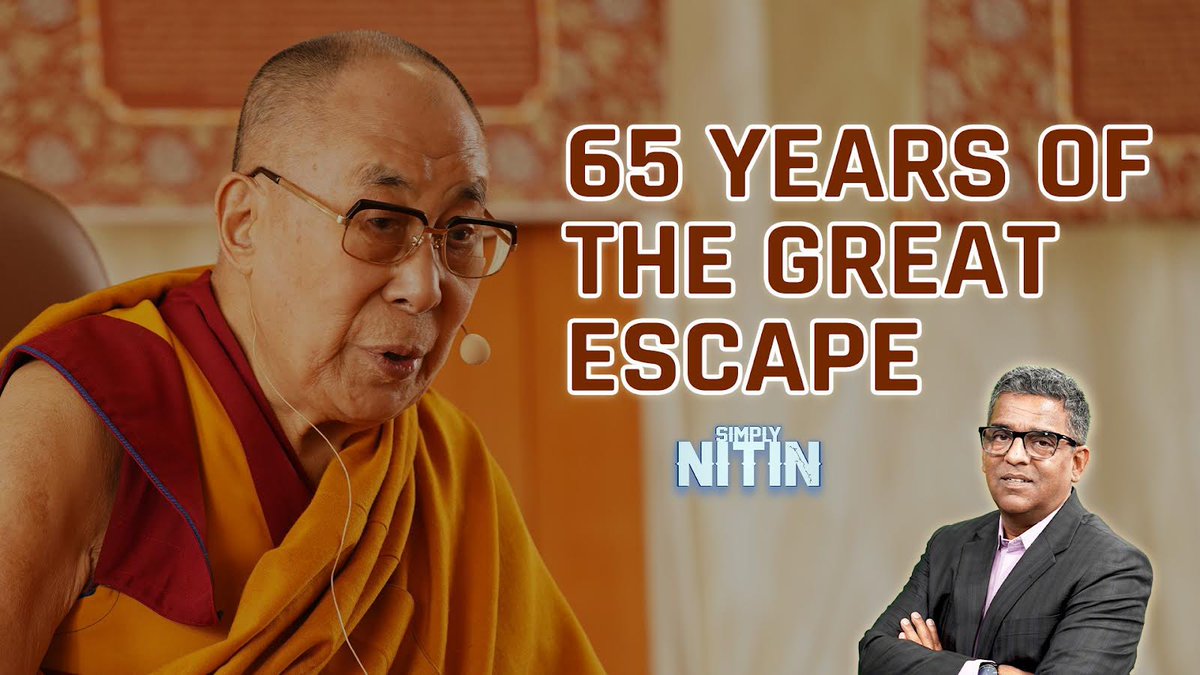 StratNewsGlobal's tweet photo. SIMPLY NITIN @ 7PM IST | 65 Yrs Of The Great Escape
In this episode of 'Simply Nitin,' @nitingokhale delves into the historical journey of the #DalaiLama from #Tibet to #India & more.
Stay Tuned!
@TibetanReview @TibetPeople @BAFoTTibet @TibetCollective #PLAArmy #Hisholiness https://t.co/lk9bRxvDMr