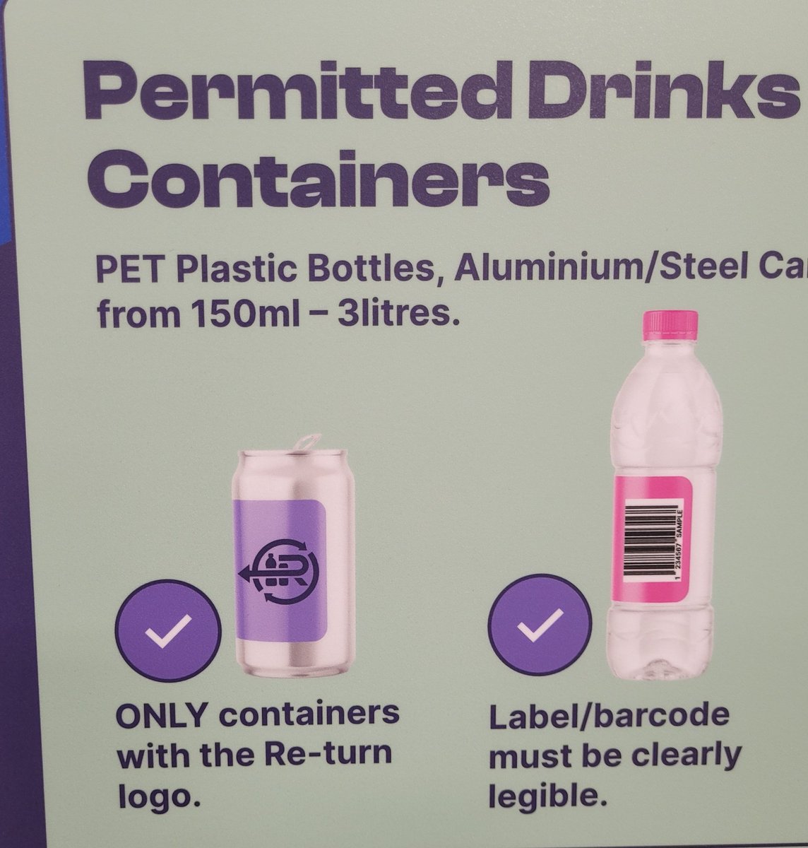 @returnireland During Transition the TRUTH is that one third (33%) to one half (50%) of the products in containers eligible for refund DID NOT have the Re-Turn Logo. Yet, Re-Turn did not change a single poster on the Reverse Vending Machines to tell the public this ... #NOReTurnLOGO (3/9)