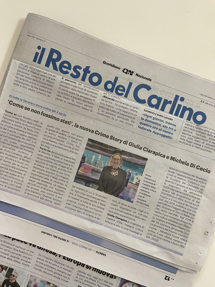 GiuliaCiarapix's tweet image. Grazie ad Angelica Malvatani che su @qn_carlino di oggi segnala l’uscita il 4 aprile della nostra graphic novel “Come se non fossimo stati” 🖤 @RoundRobined