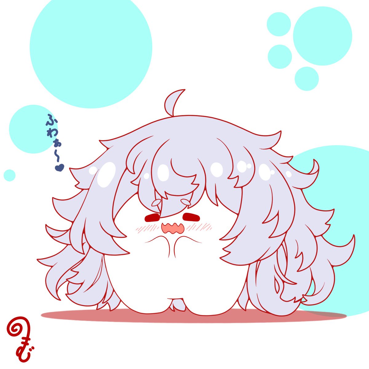 「ニケからのおもち参戦"(ノ*>∀<)ノおもちポリちゃん(∪・ω・)ワ」|クルクルまじかるーのイラスト