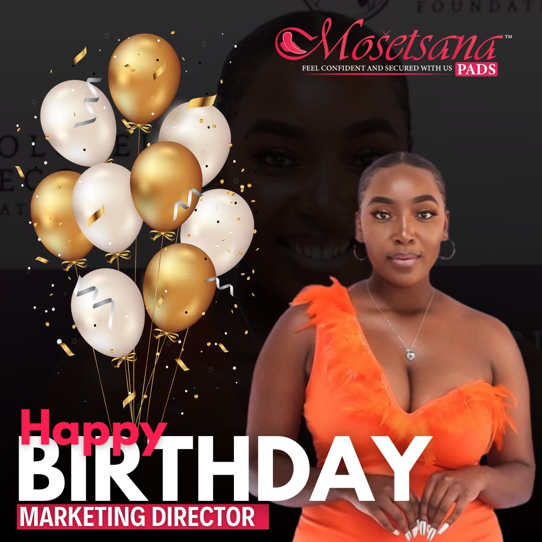Happy birthday to our Marketing Director @Tshego_TMK 💖 We wish you a beautiful, blessed and prosperous day as you celebrate your birthday. We will always appreciate your hard work and dedication as you grow older and confidently 🎉🌸.
