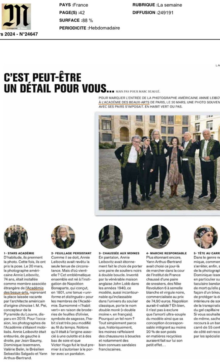 Un regard différent sur l’installation d’Annie Leibovitz à l’Académie des beaux-arts 😀
Merci <a href="/Marc_Beauge/">Marc Beauge</a> pour toutes ces précisions à découvrir dans M Le Monde <a href="/lemonde_M/">Le magazine du Monde</a>