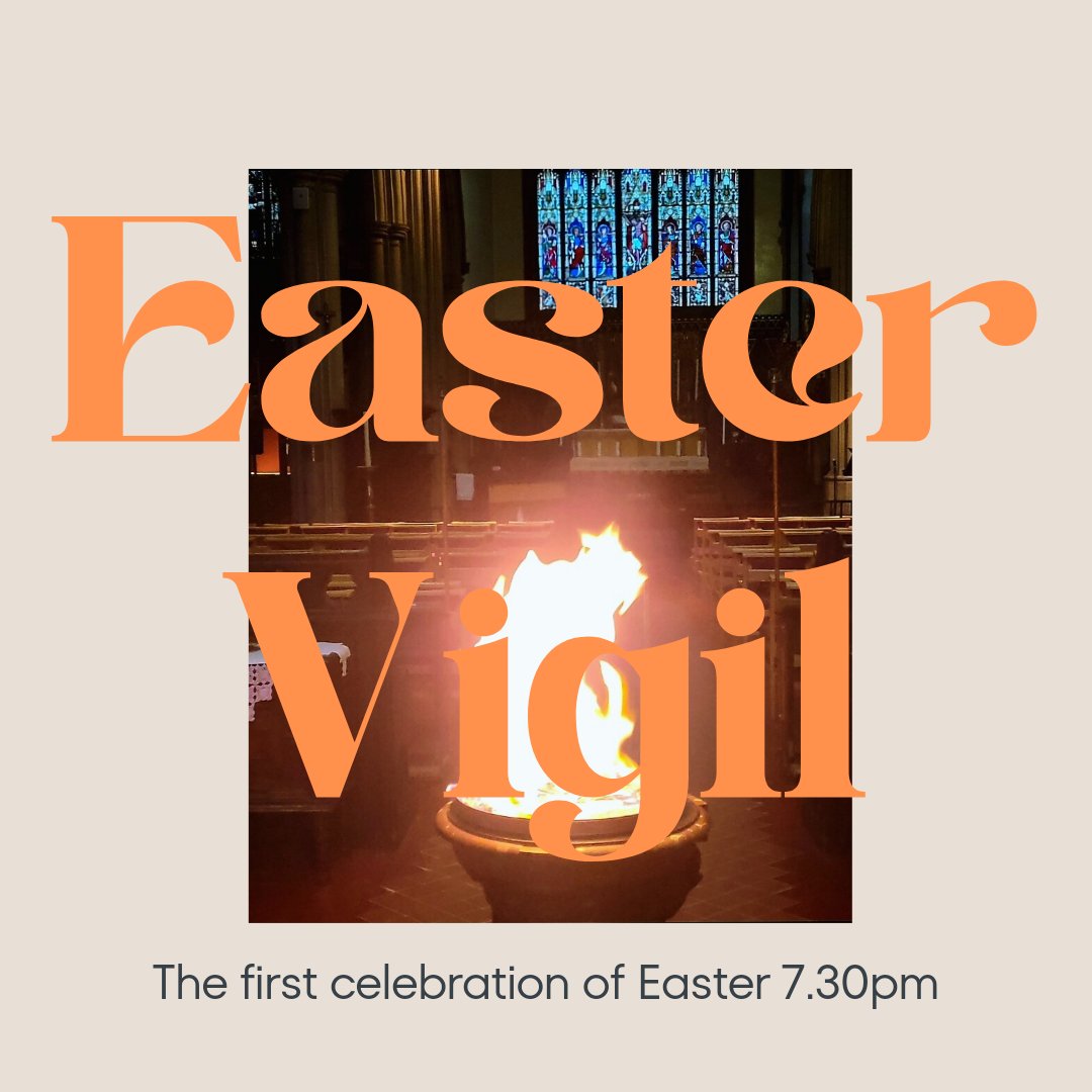 Tonight, after the sun has set, we celebrate the first celebration of the resurrection. With fire and candles, we remember God's saving power and the victory of life over death, light over darkness. We start at 7.30 pm.