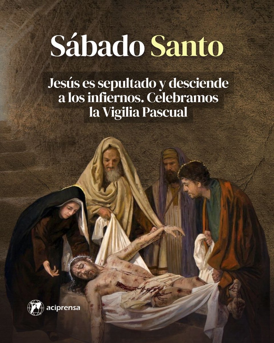 Hoy, 30 de marzo, es Sábado Santo, el día de la espera. El cuerpo inerte de Jesús ha sido colocado en el sepulcro y, no muy lejos de allí, María permanece en oración, acompañando a la Iglesia.

En ese momento, cuando Dios se ha retirado del mundo y todo es desolación, María sigue