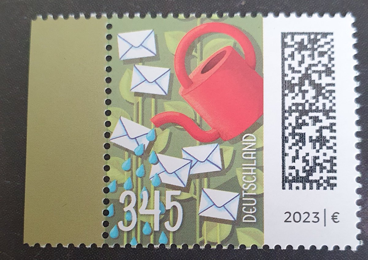 Finally I know the way to get more snail-mail and stamps for my collection: I have to grow them and water them regularly... 😉 @DeutschePostDHL #stamps #philately #mailart #briefmarken