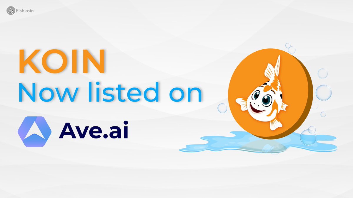 $KOIN is now listed on Ave.ai 🔶🔷
 
🎉To celebrate we're giving away 50,000,000 $KOIN

✅Follow <a href="/fishkoin/">Fishkoin</a> + <a href="/aveaiofficial/">Ave.ai</a>

🏆1 Winner 
⏰Ends in 48 Hours

#memecoin #BSC #BTC