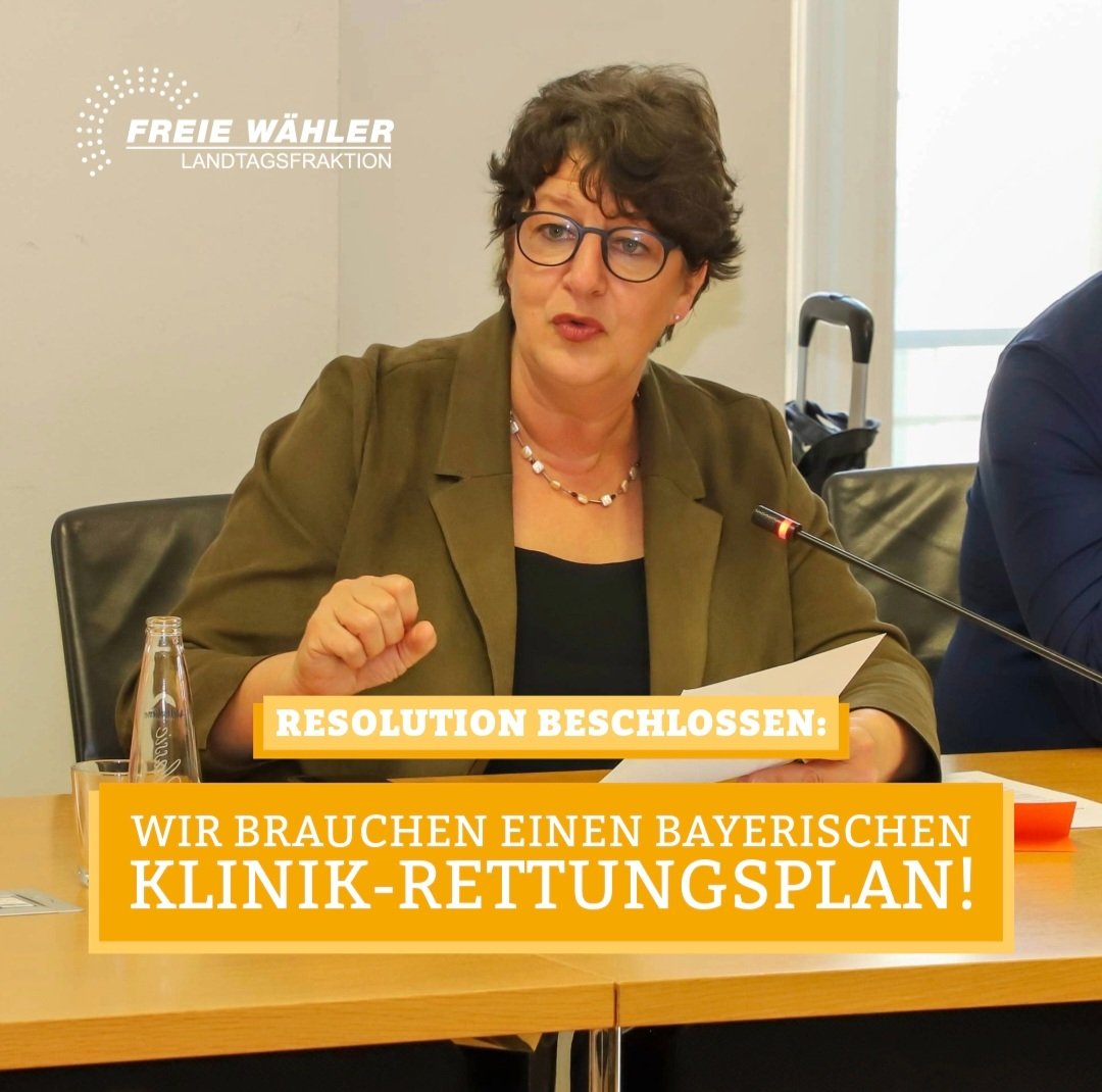 Wer #Krankenhäuser sterben lässt macht sich schuldig an allen Bürgern, vom Säugling bis zum Greis #Resolution #Krankenhausplan #Klinikrettungsplan #Krankenhaussterben #Lauterbach #Krankenhausreform @fwlandtag @fw_bayern #Enders fw-landtag.de/aktuelles/pres…