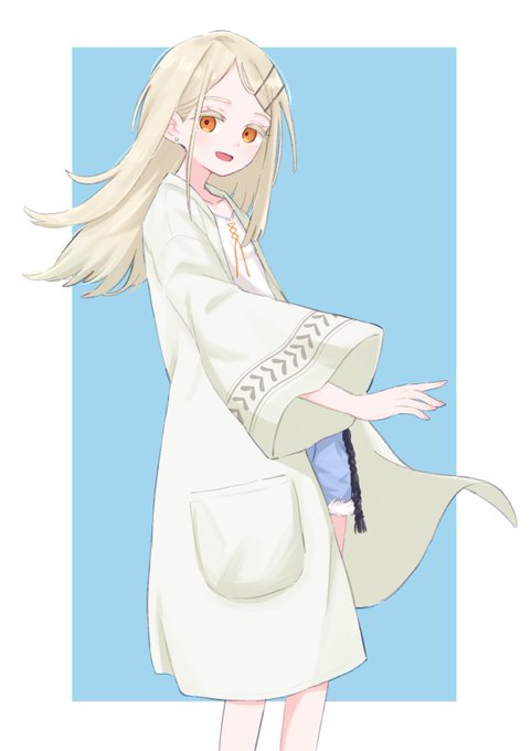「blonde hair denim shorts」 illustration images(Latest)