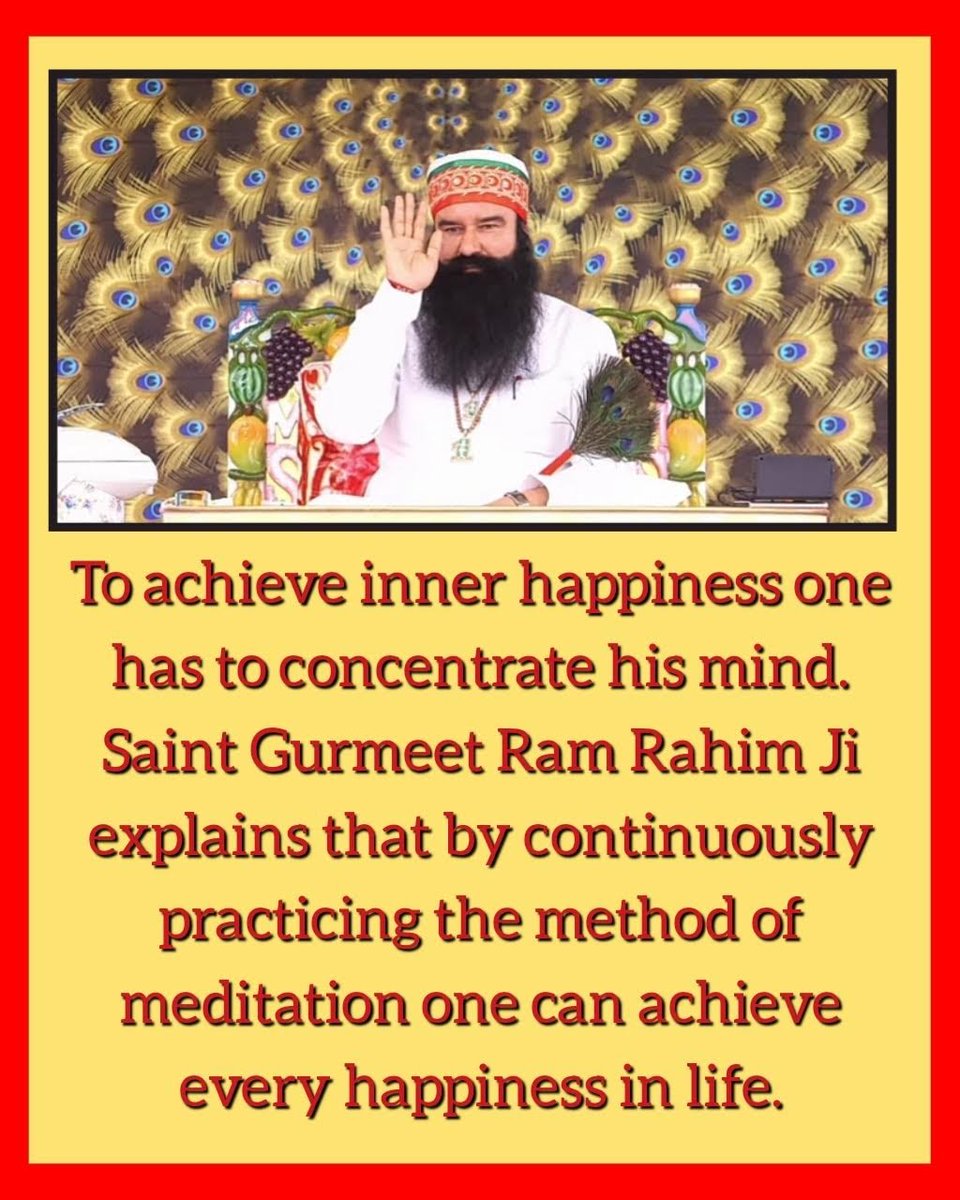 As we know time is very valuable, it's important to invest in meditation because it's #SecretOfHappiness 
Saint Gurmeet Ram Rahim Ji