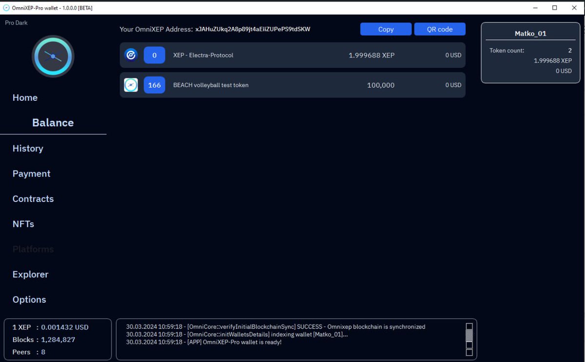 OmniXEP internal test 🧪 Matko: for me as a beach volleyball player it is really important to bring simple tokenization to sport in the form of rewards and fees. I am very happy and hugely excited that with OmniXEP I can do this easily in a mere 15 seconds! 🔥☀️🏐 #XEP