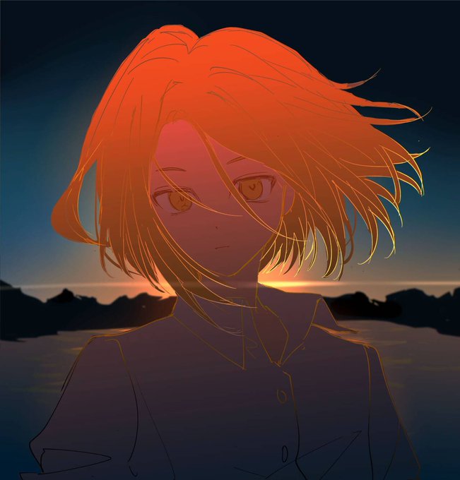 「looking at viewer sunset」 illustration images(Latest)