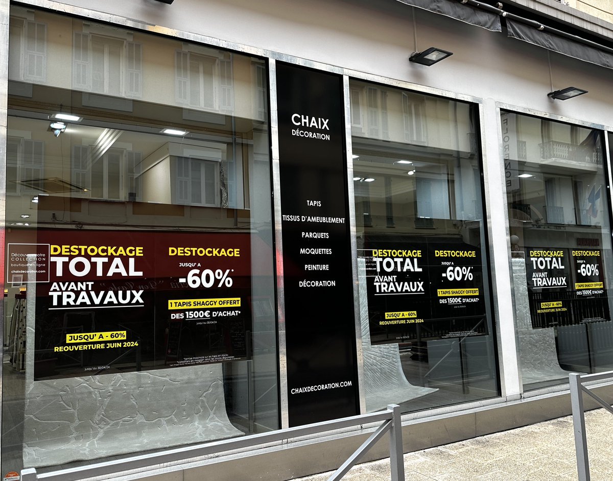 chaixdecoration's tweet photo. ✨DESTOCKAGE AVANT TRAVAUX ✨

Profitez d’offres incroyables dans notre magasin jusqu’à -60% sur tout nos tapis en stock.Petites, moyennes et grandes tailles ! 

Retrouvez nous au 8 rue Paul Déroulède à Nice

Pour 1 500€ d’achat un tapis Shaggy offert 🎁

#Nice06
#Cannes
#Monaco https://t.co/XK9fQO7SeM